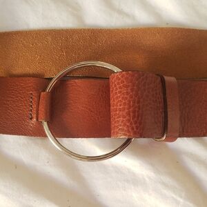 Banana Republic Brown Leather Belt with Silver Ring
